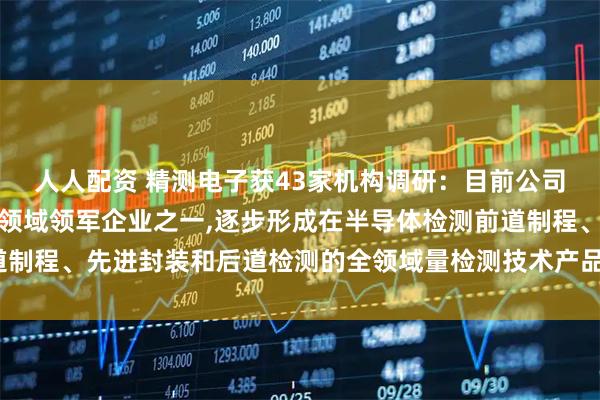 人人配资 精测电子获43家机构调研：目前公司是国内半导体检测设备领域领军企业之一,逐步形成在半导体检测前道制程、先进封装和后道检测的全领域量检测技术产品布局（附调研问答）