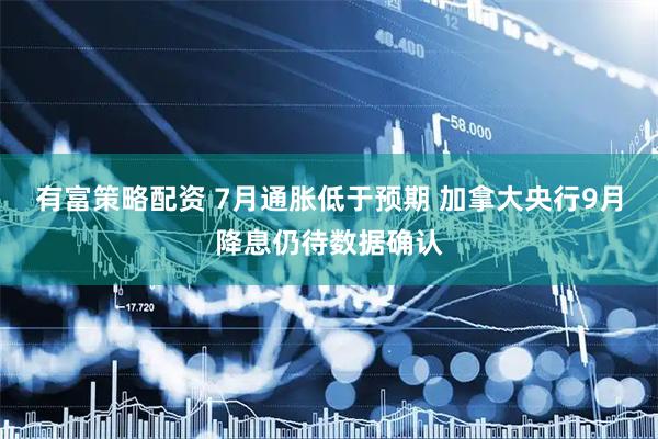 有富策略配资 7月通胀低于预期 加拿大央行9月降息仍待数据确认